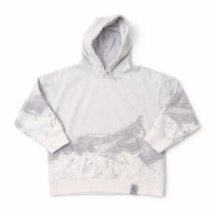 Topman Mountain Print Hoodie White Size L